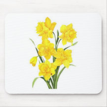 Jonquilles jaunes tapis de souris