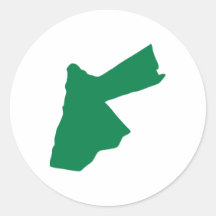 Jordanië Ronde Sticker