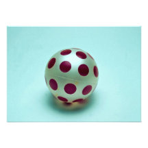 Jouet de boule de point de polka pour des enfants cartons d'invitation personnalisés