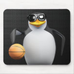 joueur de basket du pingouin 3d tapis de souris