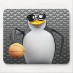 joueur de basket du pingouin 3d tapis de souris