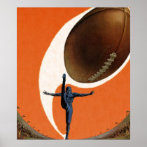 Joueur de football vintage donnant un coup de pied