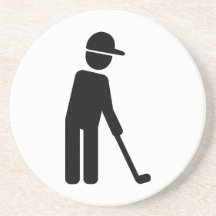 Joueur de golf dessous de verres