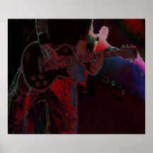 Joueur de guitare affiche