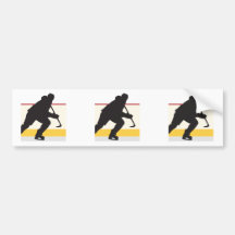 joueur de hockey de glace sur le mouvement adhésifs pour voiture