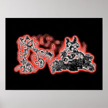 Joueur de pipeau pie posters