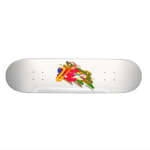 Joueur de saxo féminin de baryton chantant la conc skateboards personnalisés