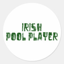 Joueur irlandais de piscine adhésifs ronds
