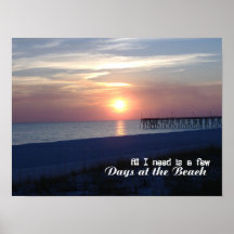 Jour à l'affiche de coucher du soleil de plage