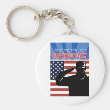 Jour américain de patriote de drapeau de salut de  porte-clé