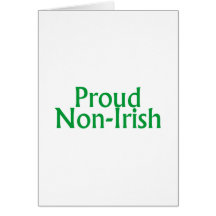 Jour de la Saint Patrick non irlandais fier non ir Cartes