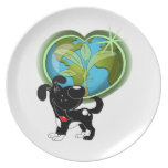 Jour de la terre et ombre assiette pour soirée