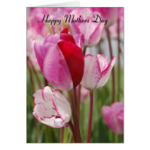 Jour   de mères heureux de tulipe cartes de vœux