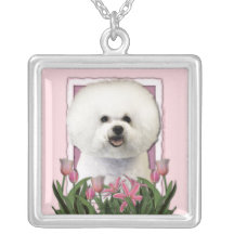 Jour de mères - tulipes roses - Bichon Frise Bijouterie