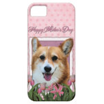 Jour de mères - tulipes roses - corgi - Owen Coques iPhone 5 Case-Mate