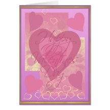 Jour de Valentines heureux de coeurs Cartes De Vœux