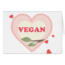 Jour de Valentines végétalien Carte De Vœux