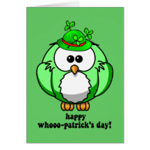 jour heureux de patricks de whooo carte de vœux