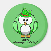 jour heureux de patricks de whooo magnets pour réfrigérateur