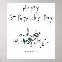 Jour heureux de St Patricks Affiche