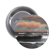 Jour orageux d'océan badge avec épingle