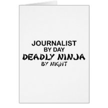 Journaliste Ninja mortel par nuit Carte De Vœux