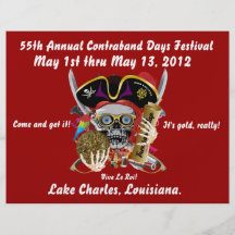 Jours Lake Charles, Louisiane de pirate. 30 couleu Prospectus En Couleur