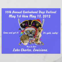 Jours Lake Charles, Louisiane de pirate. 30 couleu Prospectus En Couleur