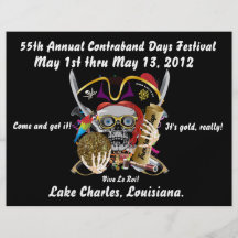 Jours Lake Charles, Louisiane de pirate. 30 couleu Prospectus En Couleur