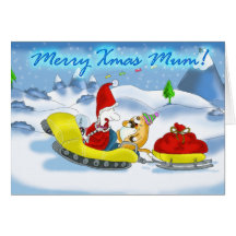 joyeuse maman de Noël Carte De Vœux