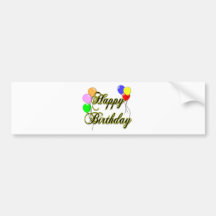 Joyeux anniversaire avec l'adhésif pour pare-chocs autocollants pour voiture