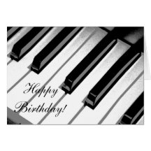 Joyeux anniversaire ! Carte de musique de piano