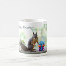 Joyeux anniversaire d'écureuil ! tasse à café