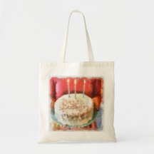 Joyeux anniversaire ! sac en toile