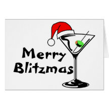 Joyeux Blitzmas Martini Carte De Vœux