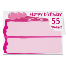 Joyeux cinquante-cinquième anniversaire carte