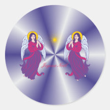 Joyeux Noël Autocollant Rond