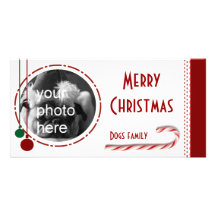 Joyeux Noël avec le candycane Cartes De Vœux Avec Photo