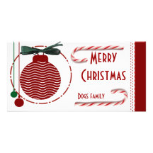 Joyeux Noël avec le candycane Photocarte