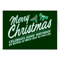 Joyeux Noël - célébrez l'anniversaire de Jésus cartes