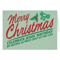 Joyeux Noël - célébrez l'anniversaire de Jésus cartes