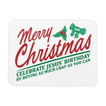 Joyeux Noël - célébrez l'anniversaire de Jésus magnets