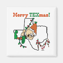 Joyeux Noël de Texmas Aimant