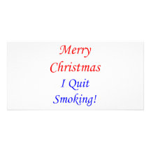 Joyeux Noël que j'ai stoppé le tabagisme ! Photocarte Personnalisée