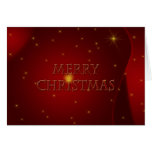 Joyeux Noël sur le satin rouge Carte