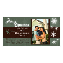 Joyeux Noël traditionnel personnalisable Photocard Cartes Avec Photo