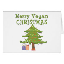Joyeux Noël végétalien Carte De Vœux