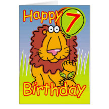 Joyeux septième anniversaire cartes de vœux