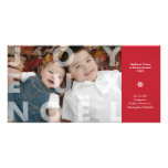 Joyeux transparent Noel dans le carte photo rouge Photocartes