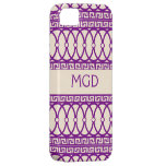 Jugendstil die magenta patroon & monogram herhalen Case-Mate iPhone 5 hoesje